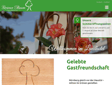 Tablet Screenshot of gruener-baum-kuehnhofen.de
